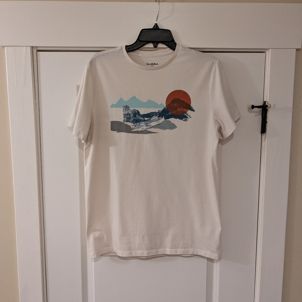 Goodfellow & Co Men's Short Sleeve Bone Mountain Graphic Print T-Shirt, Size M